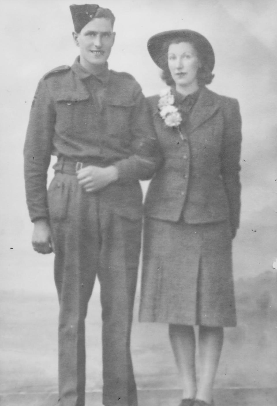 Ivor aged 22 with his wife Violet. Ivor Gardner (Tom Wren SWNS)