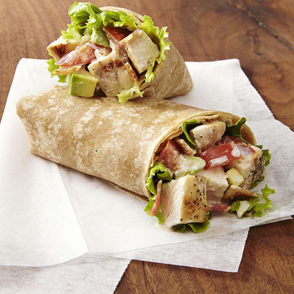 <p>Whole-wheat tortillas provide a tasty twist in this quick grilled chicken breast recipe that combines all the elements of a classic club sandwich into a wrap. Serve with extra napkins. <a href="https://www.eatingwell.com/recipe/252626/chicken-club-wraps/" rel="nofollow noopener" target="_blank" data-ylk="slk:View Recipe" class="link ">View Recipe</a></p>