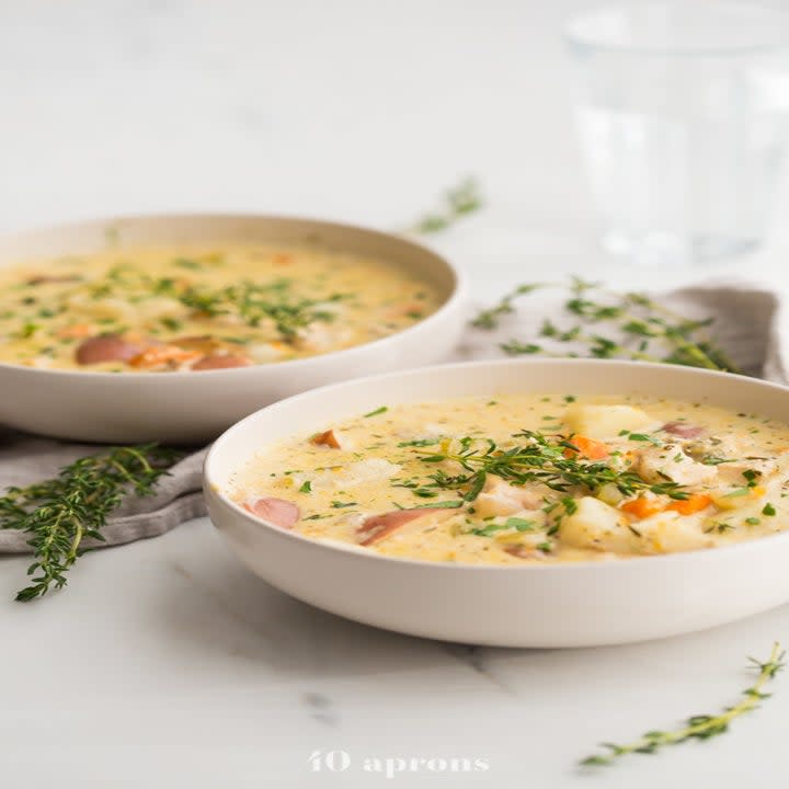 The best part about this recipe? It's super rich yet completely dairy-free, thanks to a can of coconut milk.Recipe: Chicken Pot Pie Soup