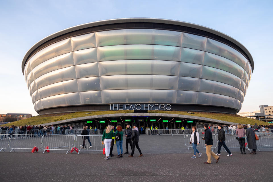 GLASGOW, SCOTLAND - MARCH 18: Exterior image of The OVO Hydro before Amy Macdonald's concert on March 18, 2022 in Glasgow, Scotland. (Photo by Roberto Ricciuti/Redferns)