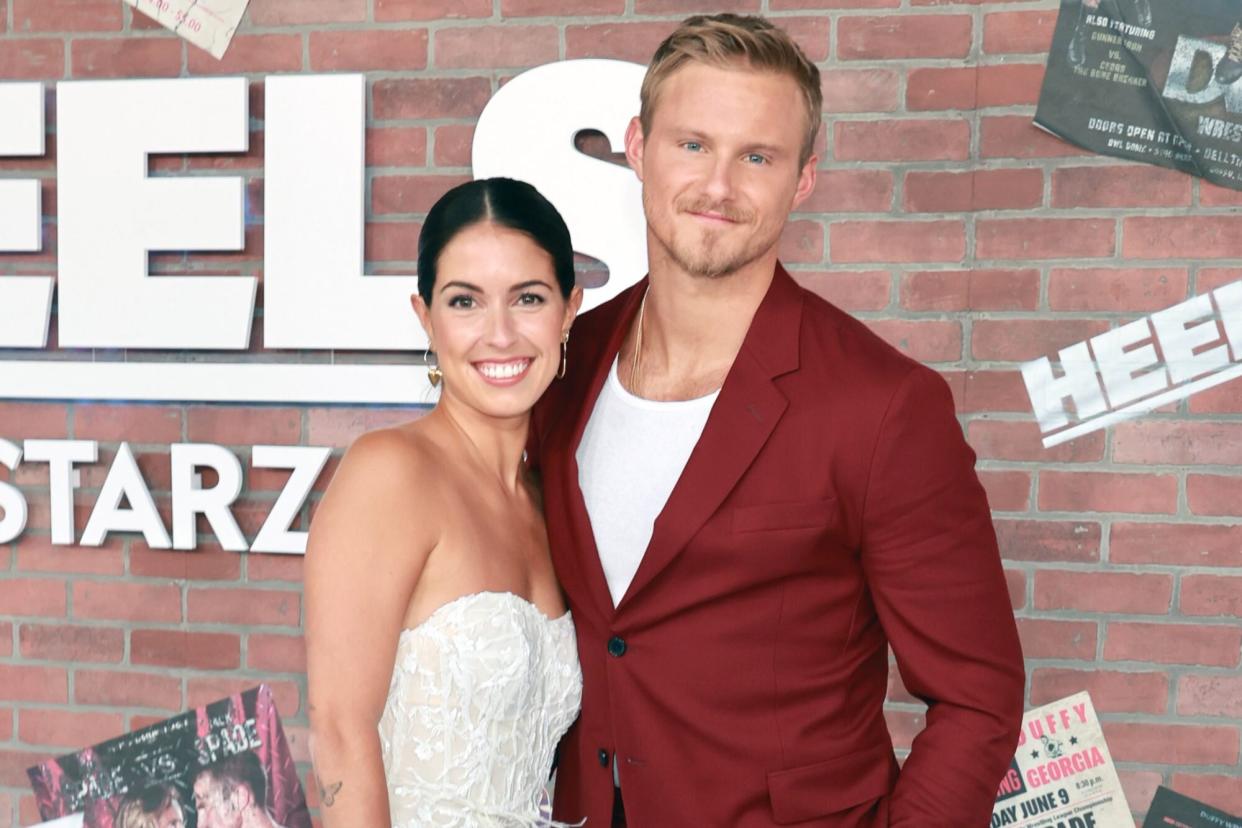 LOS ANGELES, CALIFORNIA - AUGUST 10: (L-R) Lauren Dear and Alexander Ludwig are seen as STARZ celebrates the premiere of its new series "Heels" on August 10, 2021 in Los Angeles, California. (Photo by Emma McIntyre/Getty Images)