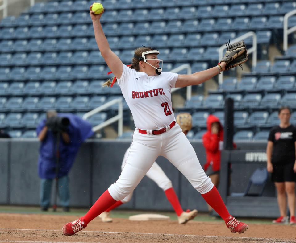 Spanish Fork plays Bountiful in the 5A softball championship game at the Miller Park Complex in Provo on Friday, May 26, 2023. Spanish Fork won 8-4. | Kristin Murphy, Deseret News