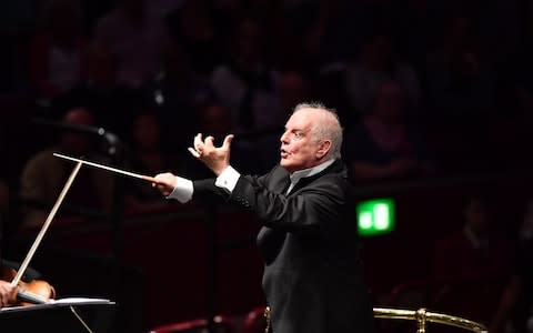 Daniel Barenboim conducts the Staatskapelle Berlin orchestra at the Royal Albert Hall for Prom 4 - Credit: Chris Christodoulou