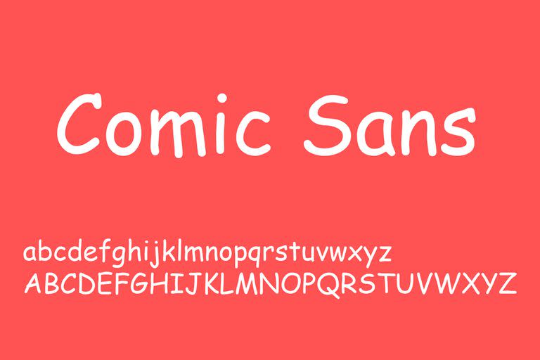 La tipografía Comic Sans