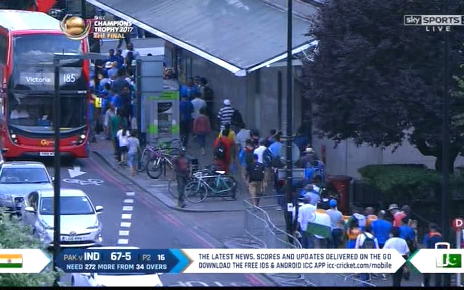 Indian fans leaving the Oval - Credit: Sky Sports