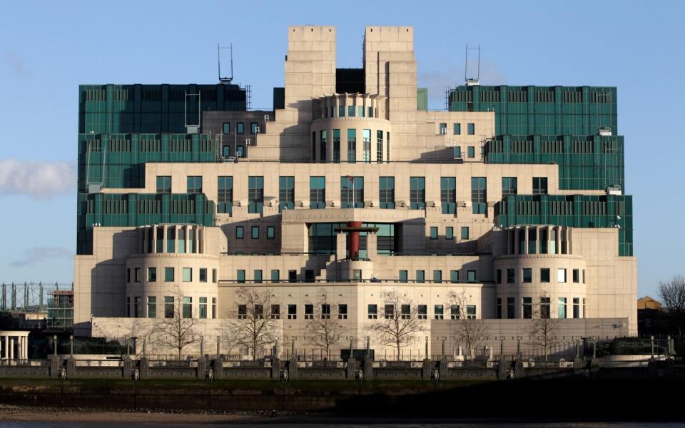 The headquarters of Britain's Secret Intelligence Service, better known as MI6, on London's south bank. - Oli Scarff/Getty Images Europe