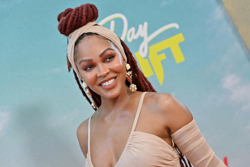 LOS ANGELES, CALIFORNIA - AUGUST 10: Meagan Good attends the World Premiere of Netflix's "Day Shift" at Regal LA Live on August 10, 2022 in Los Angeles, California. (Photo by Axelle/Bauer-Griffin/FilmMagic)