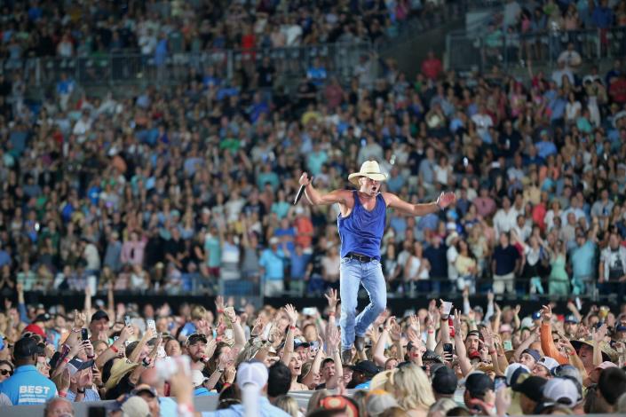 Kenny Chesney amps up the crowd in Charlotte, North Carolina, on April 30. Photos weren&#39;t available for most of the performances at Saturday night&#39;s Chesney concert at Milwaukee&#39;s American Family Amphitheater.
