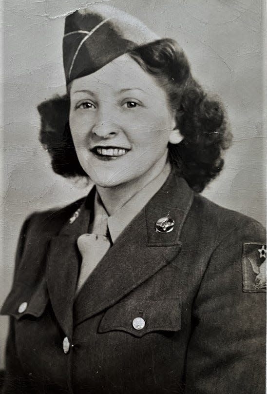 Gladys Stein Laughland in 1943. Born in 1918, she turned 104 on June 23, 2022.