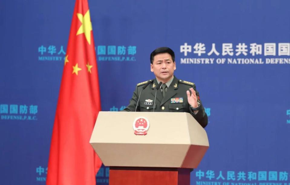中國國防部新聞局副局長、新聞發言人任國強。   圖 : 翻攝自環球網