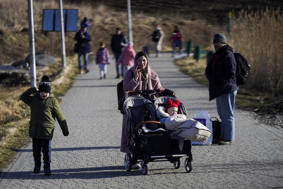 People are fleeing the capital city of Kyiv.