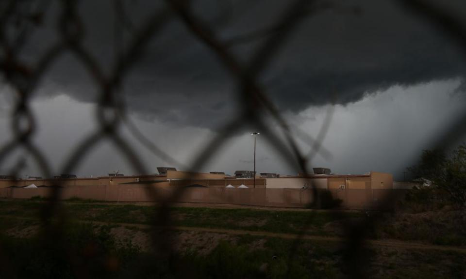 Casa Padre, an immigrant shelter for unaccompanied minors, in Brownsville, Texas on Tuesday.