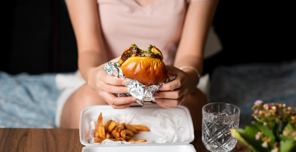 Almost half of adults put on half a stone in lockdown ‘comfort eating’, new research has revealed. (Getty Images)