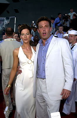 Kate Beckinsale and Ben Affleck aboard the USS John C. Stennis at the Honolulu, Hawaii premiere of Touchstone Pictures' Pearl Harbor