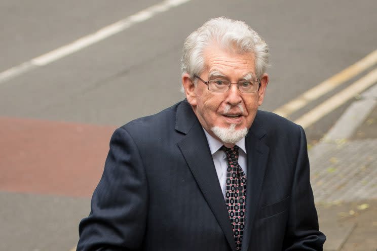 Rolf Harris, 87, arrives at Southwark Crown Court in London (PA)