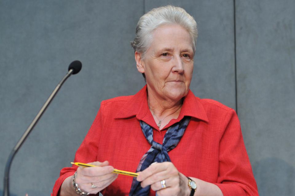 Irish activist Marie Collins attends a&nbsp;news conference on May 3, 2014, at the Vatican. She criticized the Vatican's "fine words in public and contrary actions behind closed doors.&rdquo; (Photo: TIZIANA FABI via Getty Images)