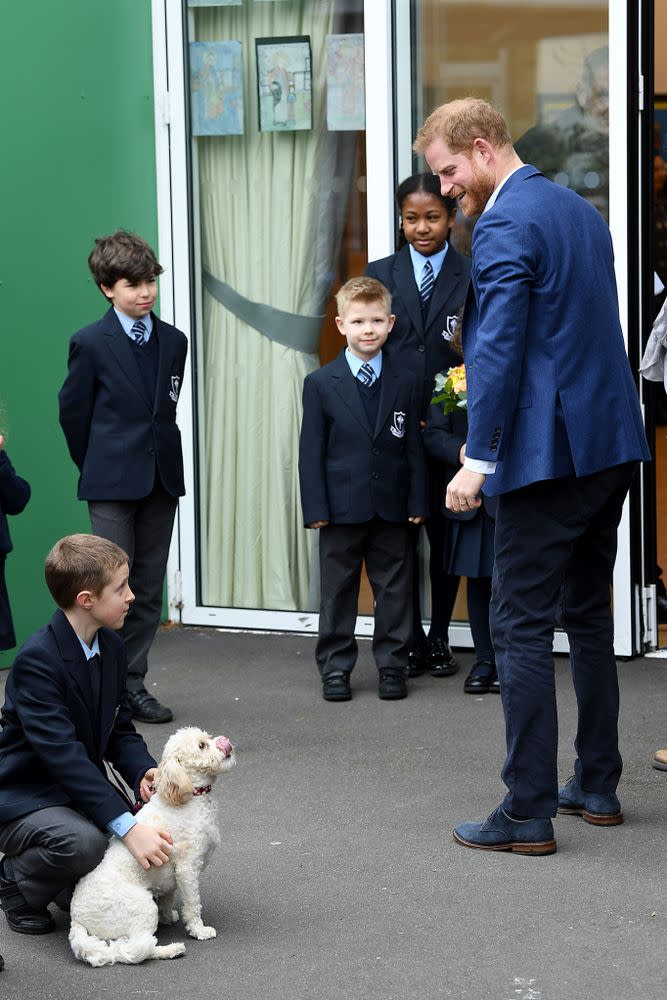 Prince Harry Gets an Adorable Welcome from Young Students