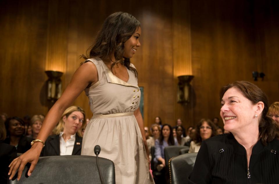 Gabrielle Union takes her seat at a congressional hearing