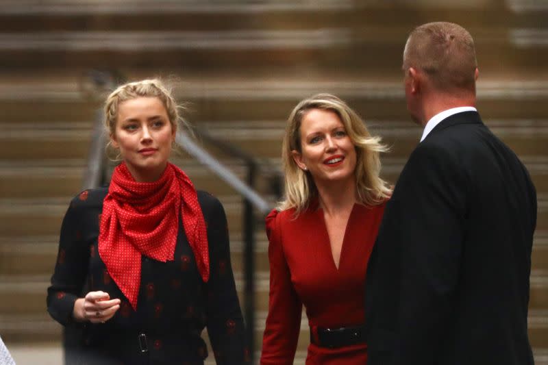 Actors Johnny Depp and Amber Heard at the High Court in London