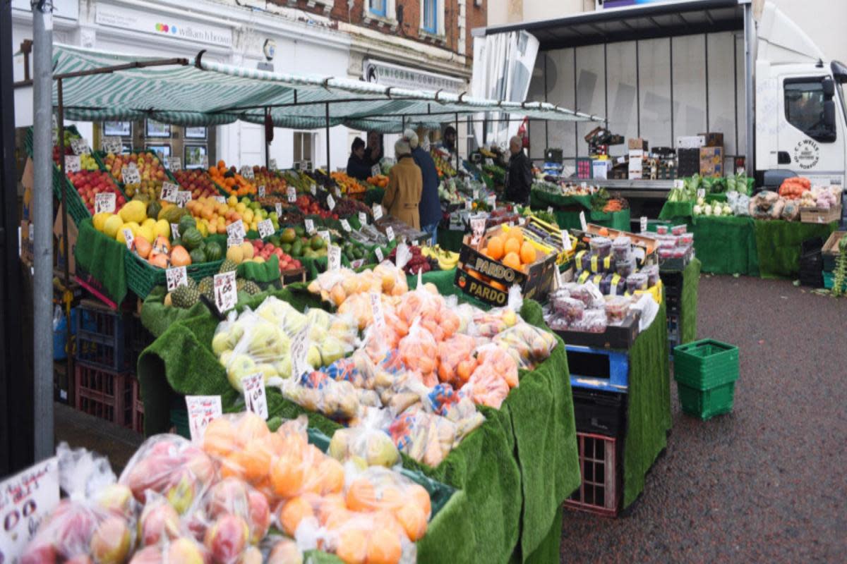 CC Wells has been selling its fresh produce at Dereham's Tuesday market for decades <i>(Image: Ian Burt)</i>