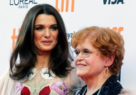 Actress Rachel Weisz and Deborah E. Lipstadt arrive for the premiere of the film Denial at TIFF the Toronto International Film Festival in Toronto, September 11, 2016. REUTERS/Fred Thornhill