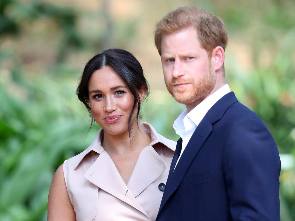 Prince Harry, Duke of Sussex and Meghan, Duchess of Sussex on October 02, 2019.