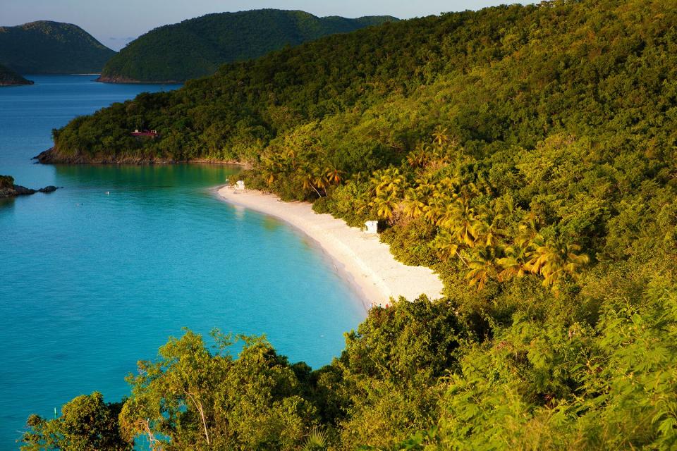 sunset at Trunk Bay, St.John, US Virgin Islands