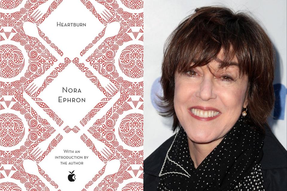 Nora Ephron and her book ‘Heartburn' (Virago/Getty)