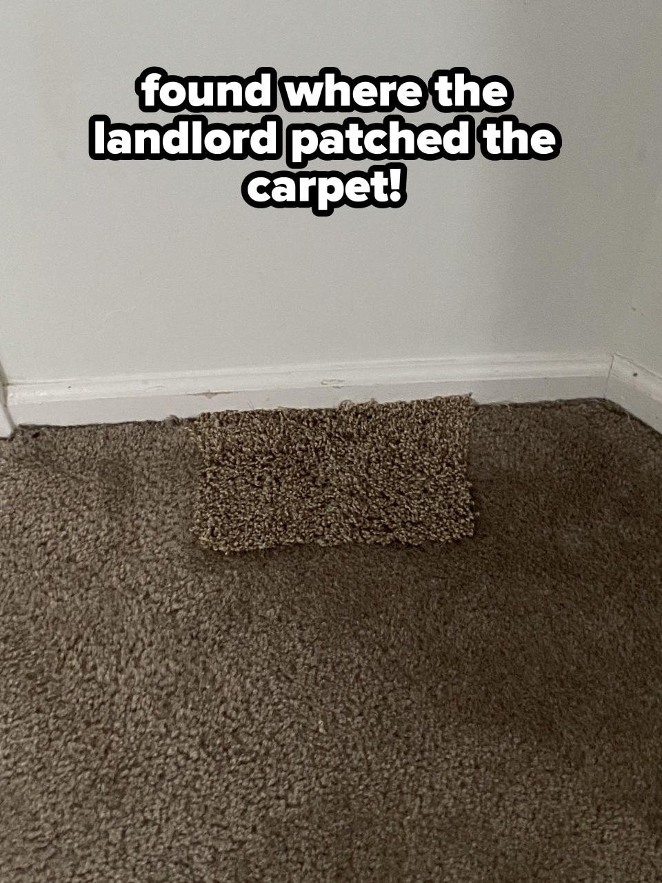 a carpet with a very obvious part of it sticking out