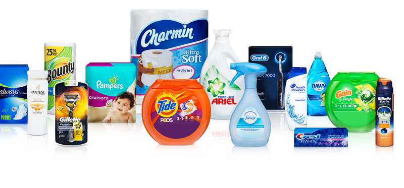 Procter & Gamble brand products.