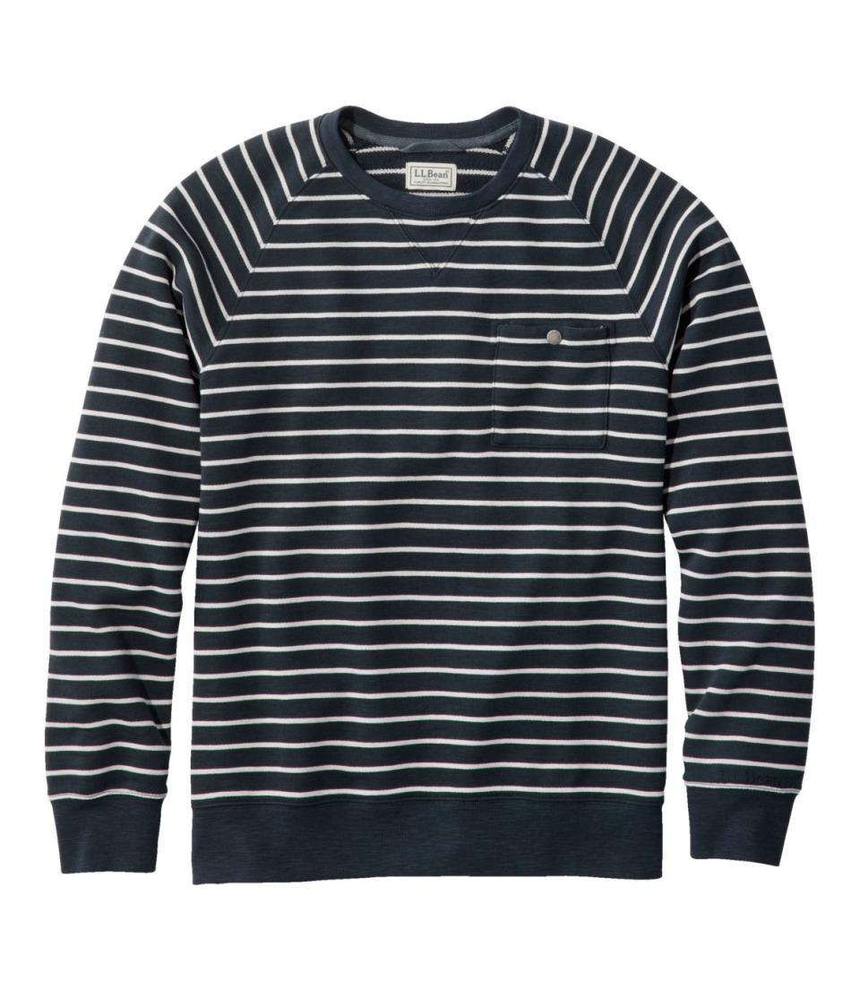 Men's Lakewashed Cotton Crewneck. Image via L.L. Bean.