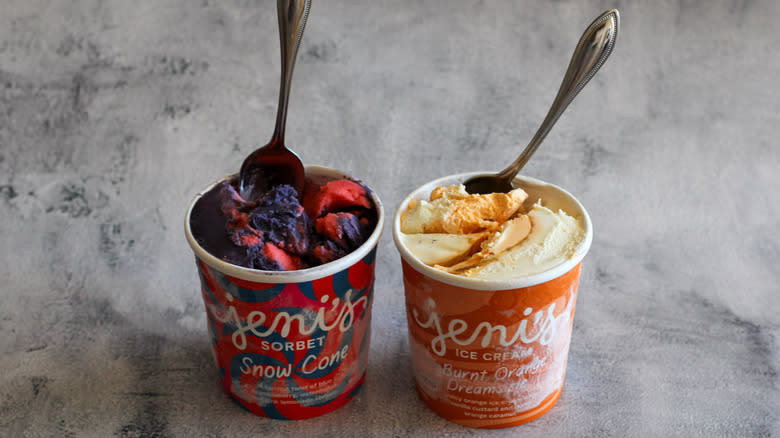 two Jeni's ice cream pints