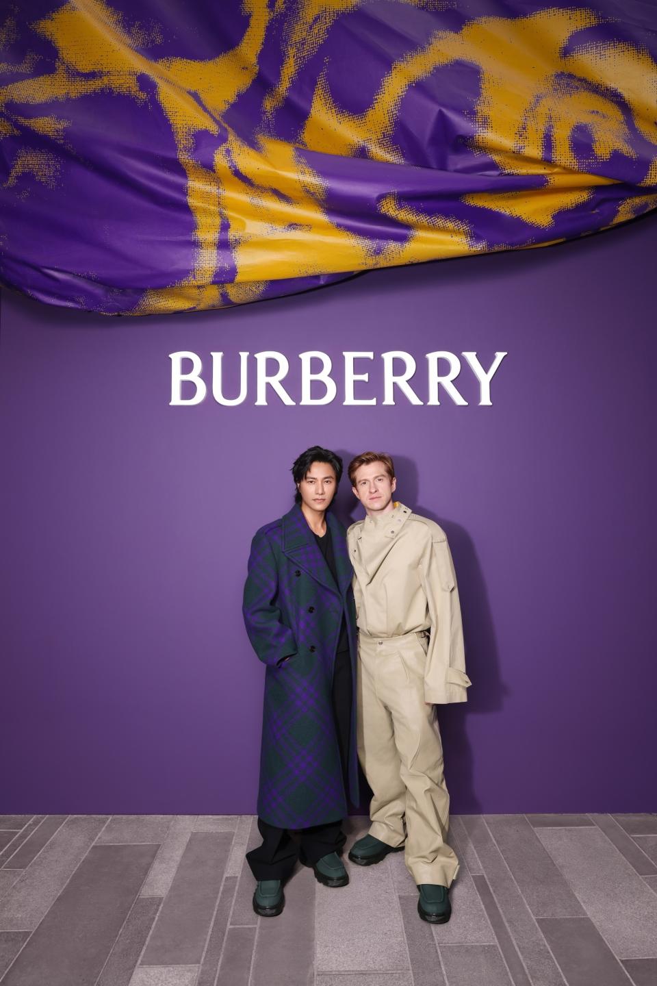 Burberry brand ambassador Chen Kun with Daniel Lee