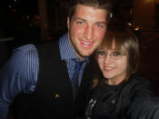 "Tim Tebow and me! Starting quarterback for the Denver Broncos! What a year he's had. Really cool guy. He's been out a lot lately, decided to get a picture tonight :) Everybody around town is hoping he's on Dancing With The Stars this year, that would be awesome :)"