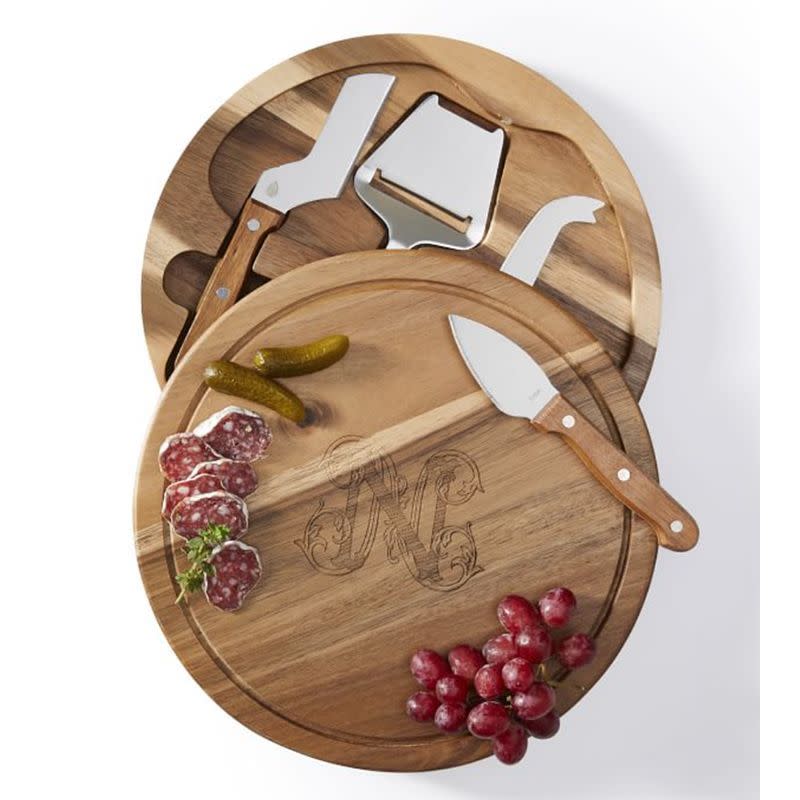 50) Swivel Cheese Board and Knives Set