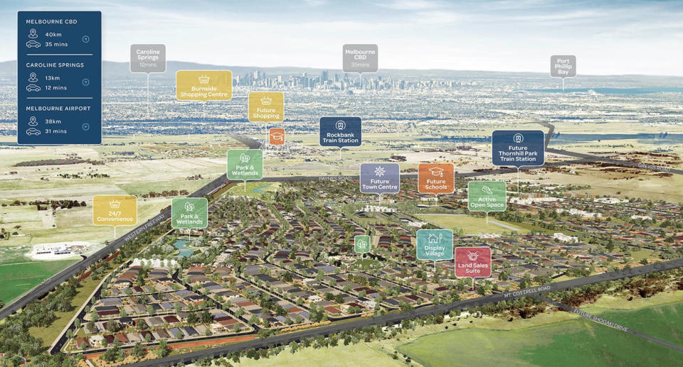 Thornhill Park was marketed as a homebuyer's dream with local amenities and a future train station. Source: Thornhill Park