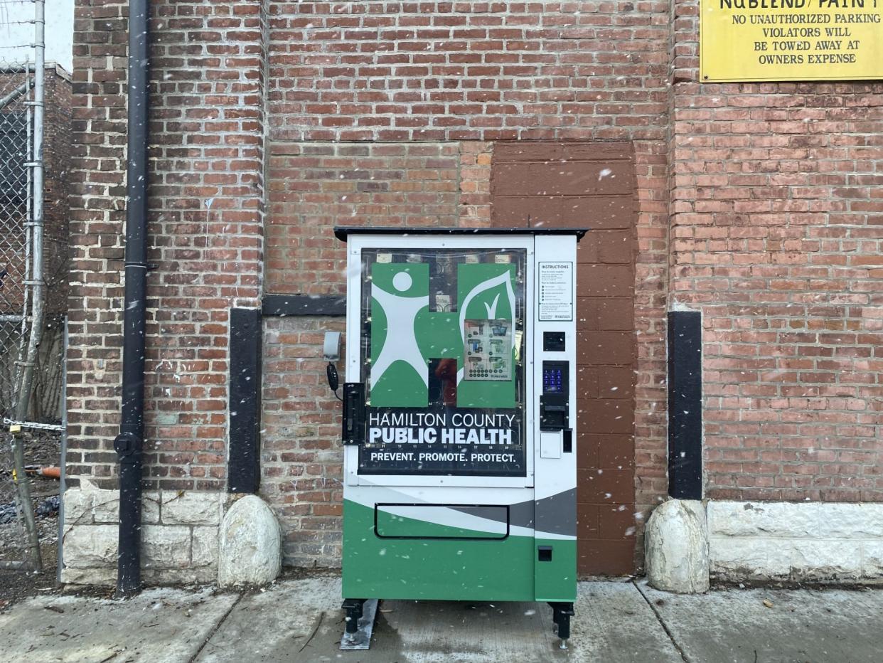 Hamilton County Public Health recently installed two new vending machines stocked with potentially lifesaving supplies: naloxone spray, fentanyl test strips and condoms.