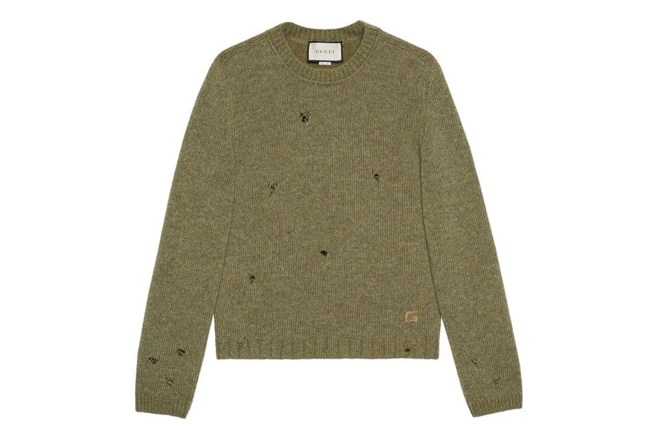 Gucci square G felted wool jumper