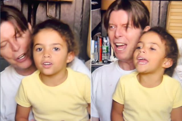 Lexi Jones/Instagram. David Bowie singing with his daughter Alexandria "Lexi" Zahra Jones.