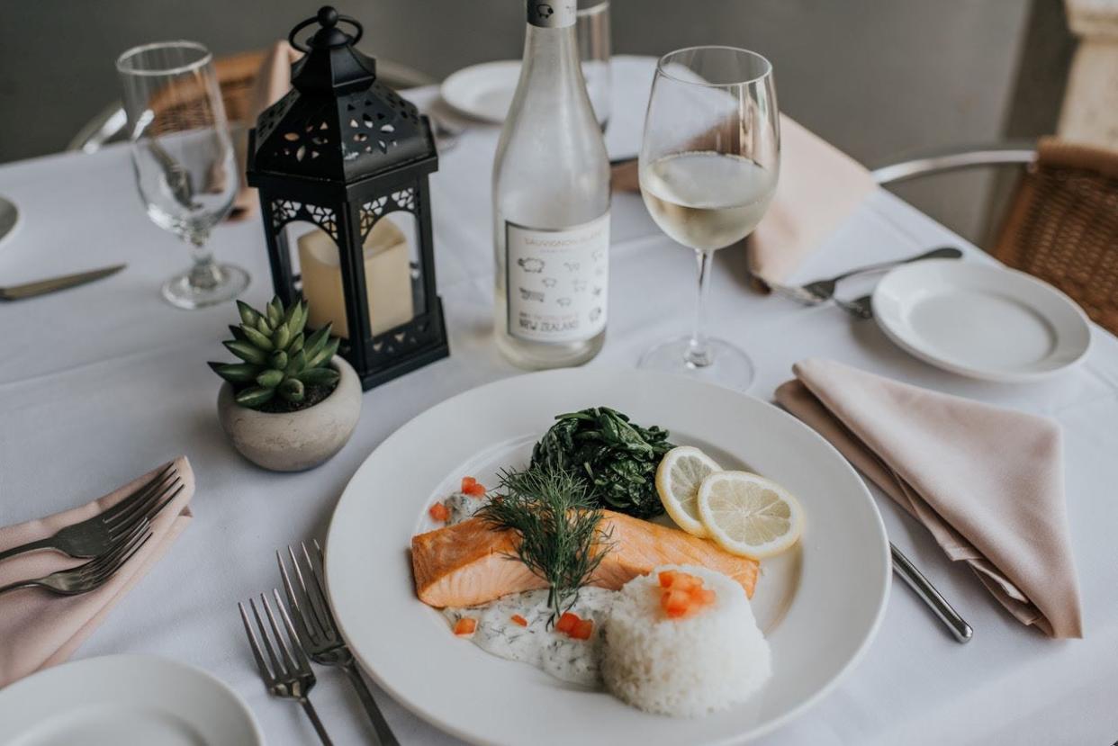 Salmon is on the Passover menu at Chez Marie French Bistro in Boca Raton.