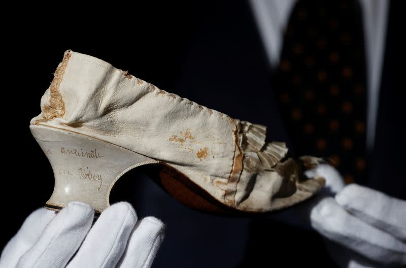 Auction of a shoe that belonged to late French queen Marie-Antoinette