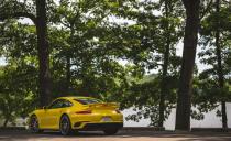 <p><a rel="nofollow noopener" href="https://www.caranddriver.com/reviews/2018-porsche-911-gt3-manual-test-review" target="_blank" data-ylk="slk:The naturally aspirated GT3;elm:context_link;itc:0;sec:content-canvas" class="link ">The naturally aspirated GT3</a> with a seven-speed manual was also a full second slower to 60 and required an additional 1.8 seconds to complete the quarter-mile with a trap speed of 125 mph. </p>