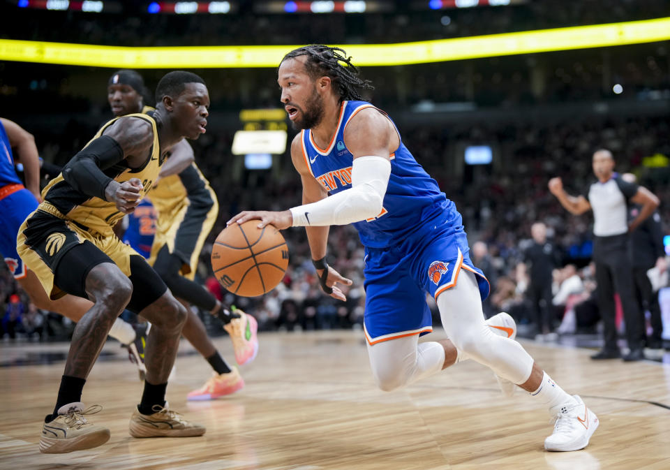 Jalen Brunson #11 of the New York Knicks. (Photo by Mark Blinch/Getty Images)