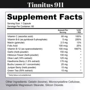 Tinnitus 911 organic supplements are created with natural ingredients.