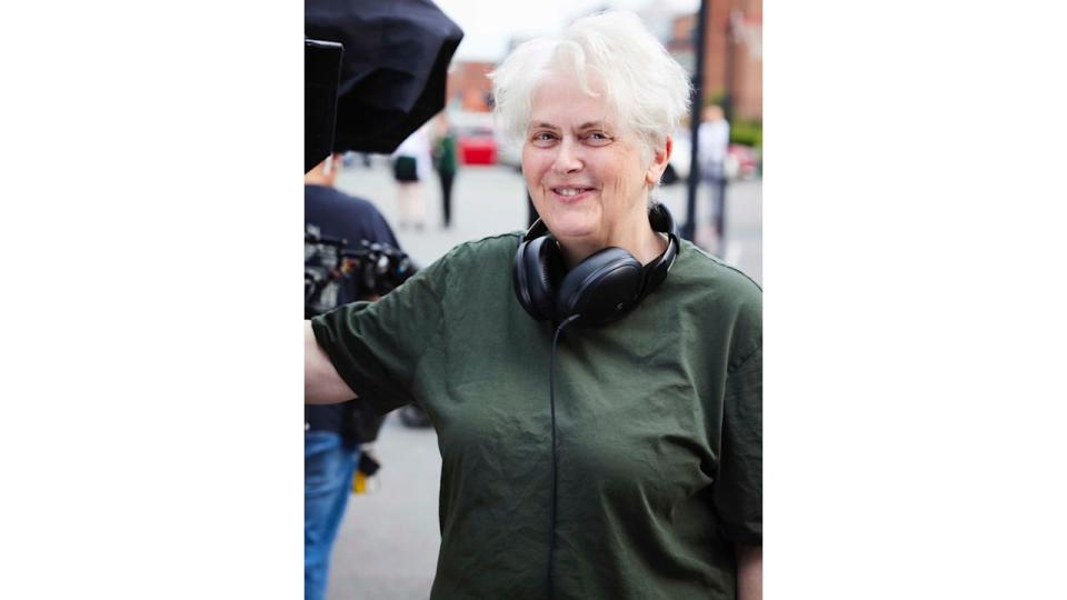 Sally Wainwright on the set of Riot Women 