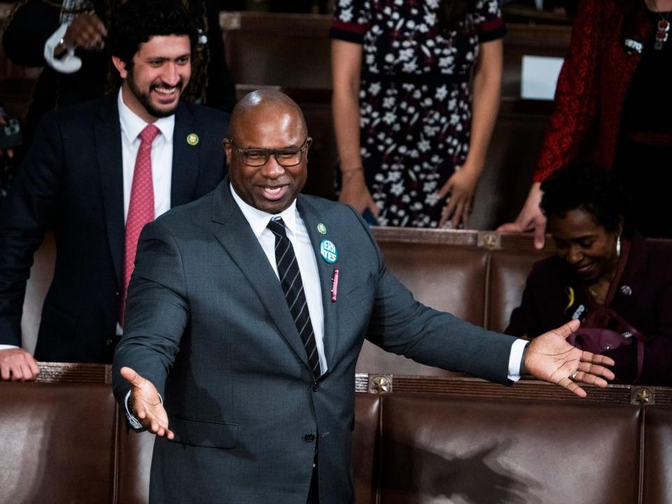 Rep. Jamaal Bowman said Jeffries is "like a brother" to him. But he also said progressives like him will "absolutely" be making demands when their party retakes the majority.