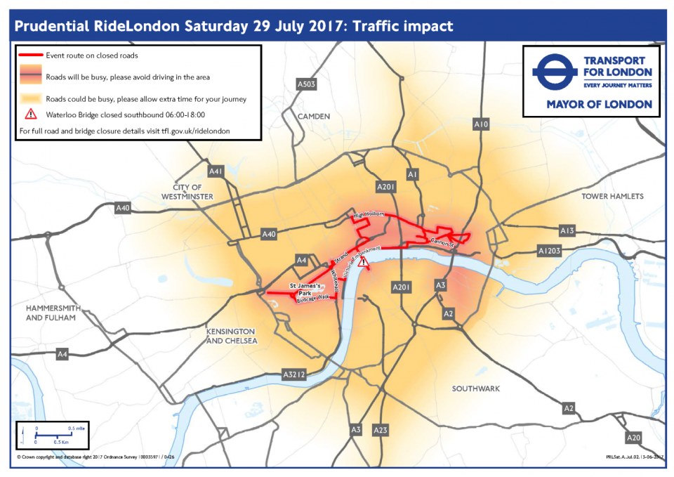 Route: Travel disruption on Saturday