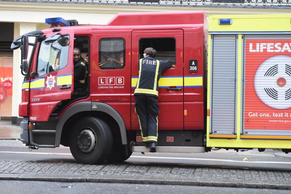 London Fire Brigade said there were high levels of natural gas in the area (Jeremy Selwyn)