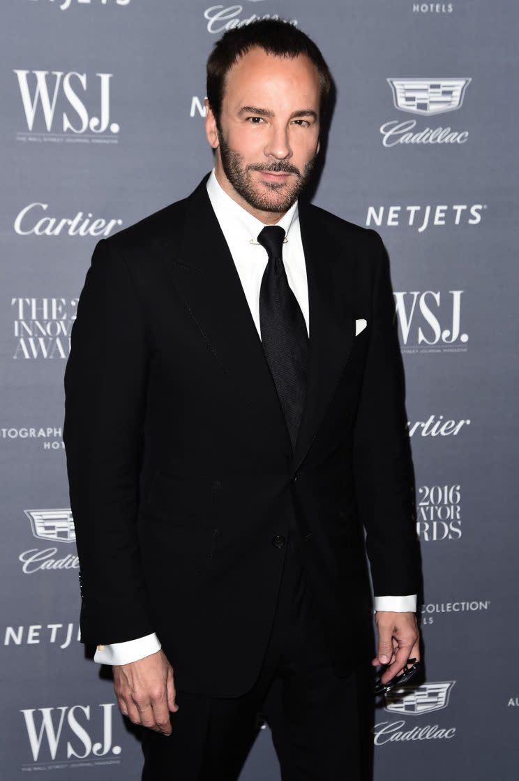 Designer and Filmmaker Tom Ford at WSJ. Magazine's 2016 Innovator Awards. (Photo: Getty Images)