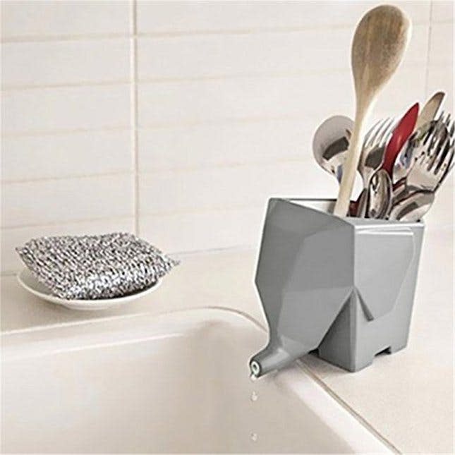 Agile-Shop Cute Elephant Cutlery Drainer 